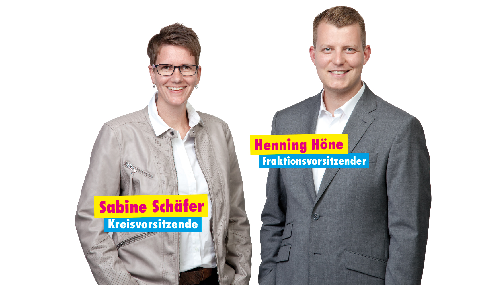 Spitzenkandidaten für den Kreistag: Sabine Schäfer und Henning Höne.